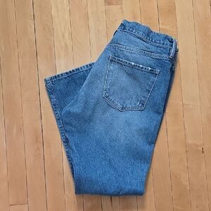 Frame Denim Blue Ankle & Cropped Jeans